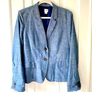 J. Crew denim-inspired blazer.
